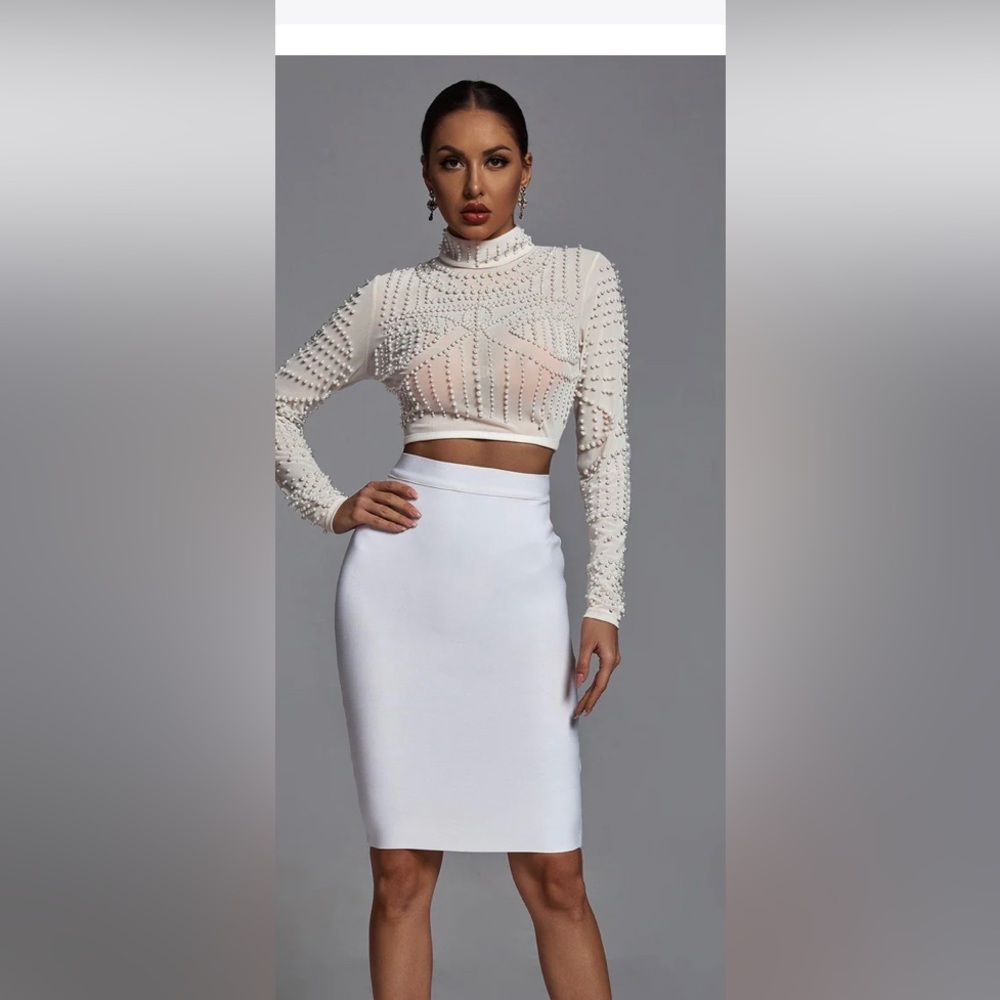 Bella Barnett 2 piece long sleeve formal set